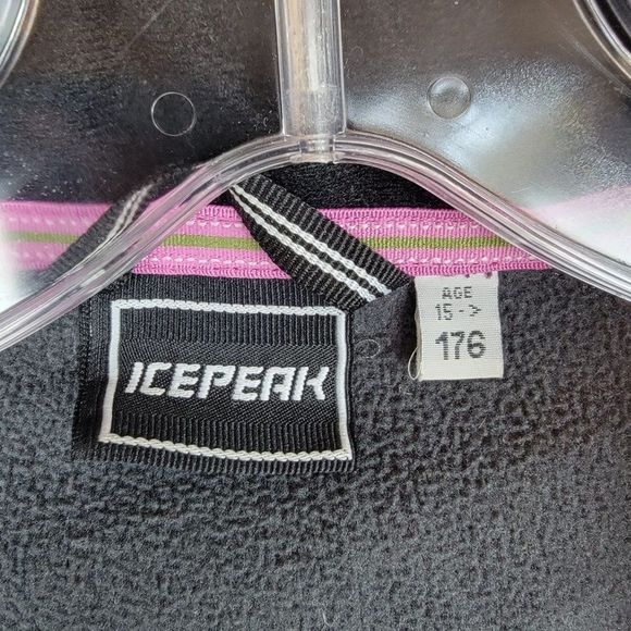 Icepeak Multi Color Plaid Zip Fleece Windproof Skiing Hoodie Jacket Size M - Picture 8 of 9